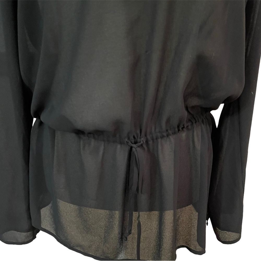 MICHAEL KORS Black Sheer Cover Up Gold Embellished - Picture 4 of 6